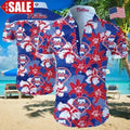 Philadelphia Phillies Logo Red Flower Hawaiian Summer - Adult & Kids T-Shirts, Sweatshirts & Hoodies apparel design preview 1