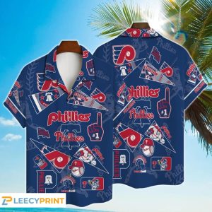 Philadelphia Phillies MLB Baseball Print Hawaiian - Adult & Kids T-Shirts, Sweatshirts & Hoodies apparel design preview 1
