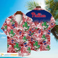 Philadelphia Phillies MLB Mascot And Hibiscus Pattern - Adult & Kids T-Shirts, Sweatshirts & Hoodies apparel design preview 1