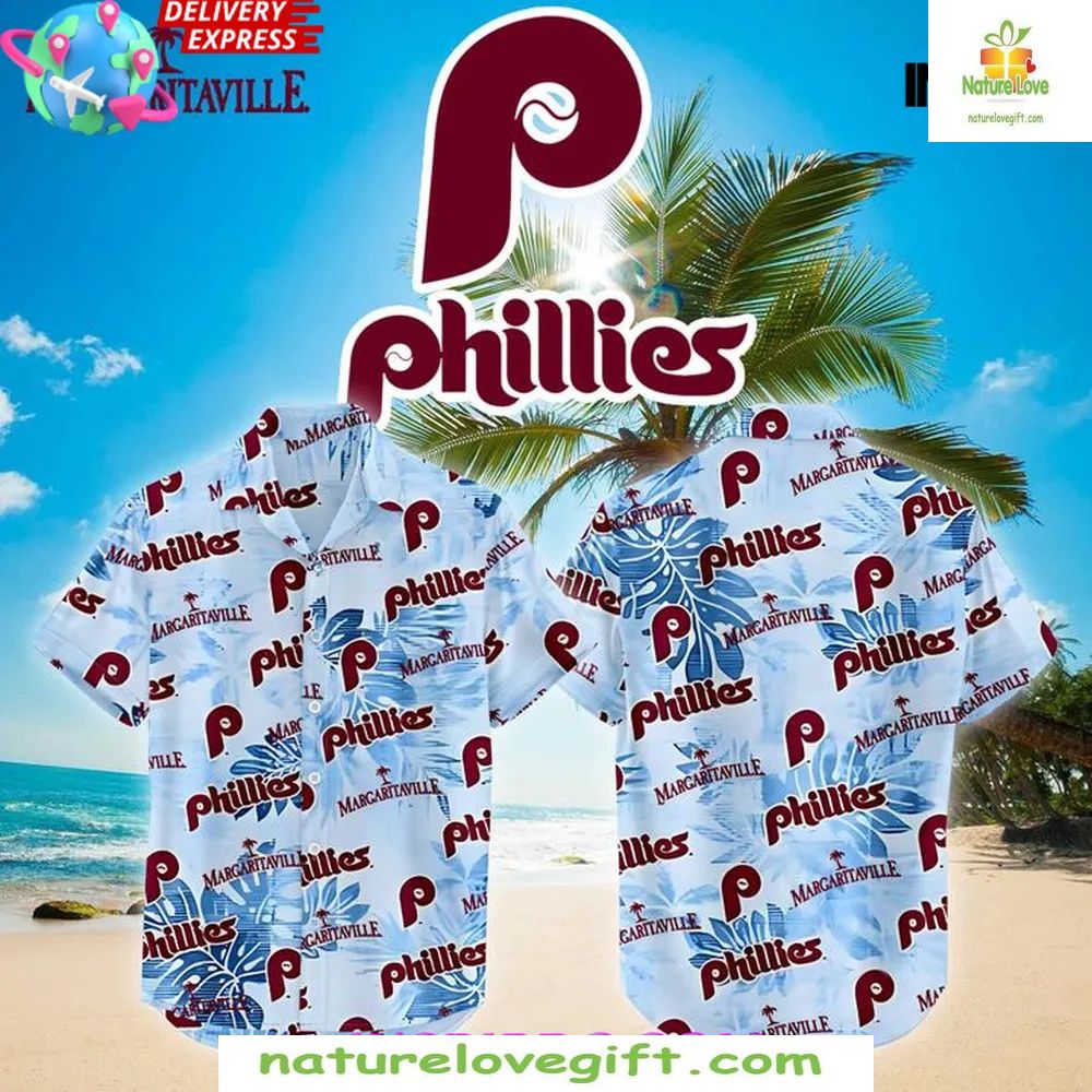 Philadelphia Phillies Margaritaville 2026 Hawaiian - Adult & Kids T-Shirts, Sweatshirts & Hoodies apparel design preview 1