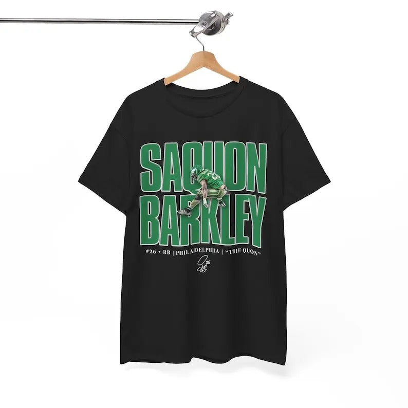 Philadelphia Saquon Barkley Hurdle Illustration - Adult & Kids T-Shirts, Sweatshirts & Hoodies apparel design preview 1