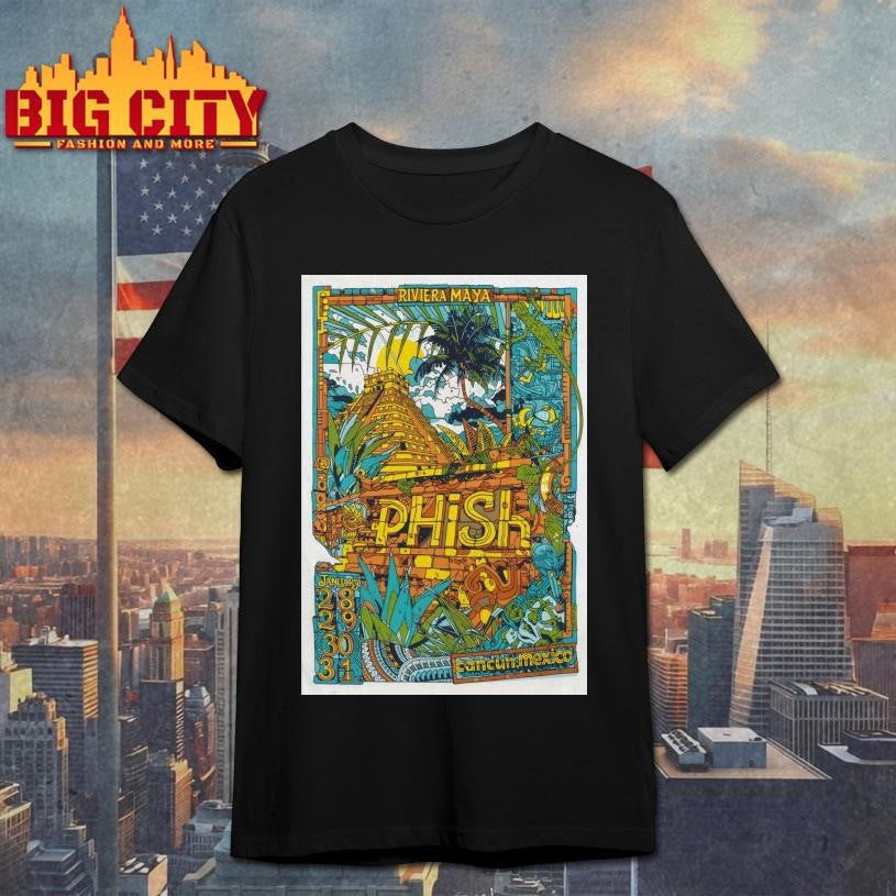 Phish Riviera Maya Mexico 1-28-1-31-2026 Poster - Adult & Kids T-Shirts, Sweatshirts & Hoodies apparel design preview 1