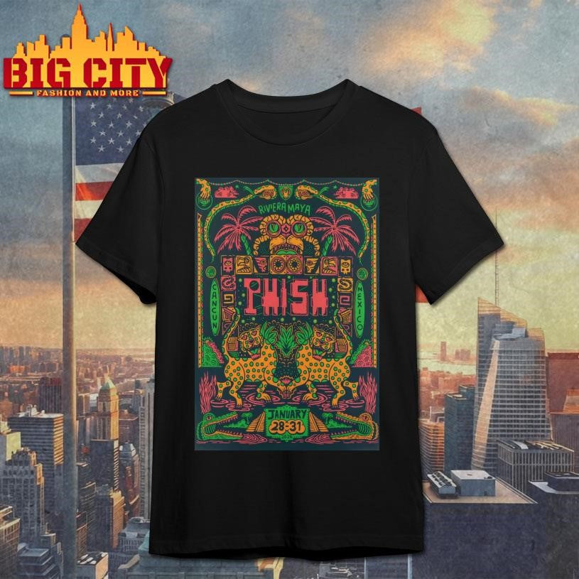 Phish Riviera Maya Mexico 2026 Poster - Adult & Kids T-Shirts, Sweatshirts & Hoodies apparel design preview 1