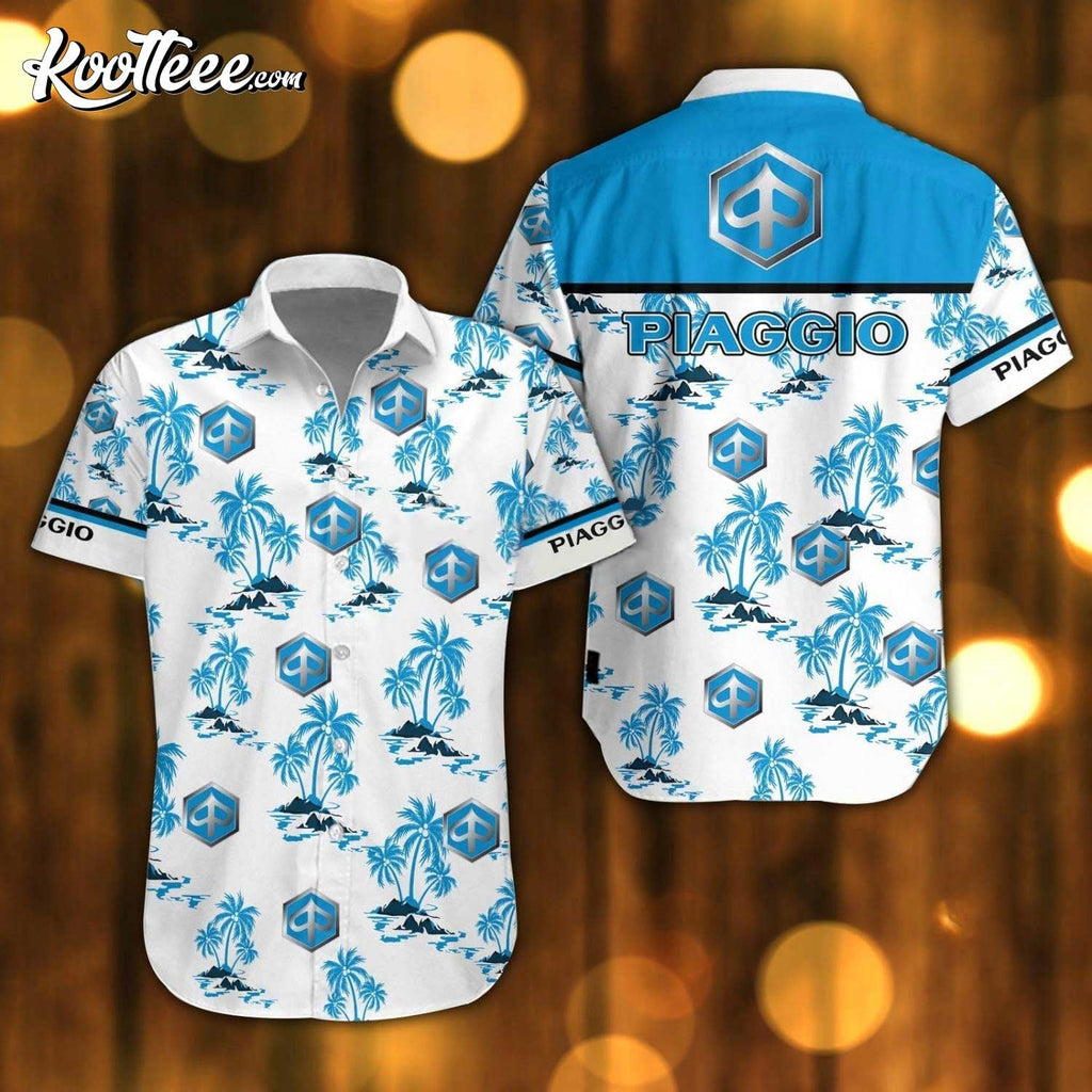 Piaggio Logo White Hawaiian - Adult & Kids T-Shirts, Sweatshirts & Hoodies apparel design preview 1