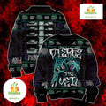Pierce The Veil Zombie Artwork Festive Knit Ugly Christmas Sweater - Holiday Gift product image