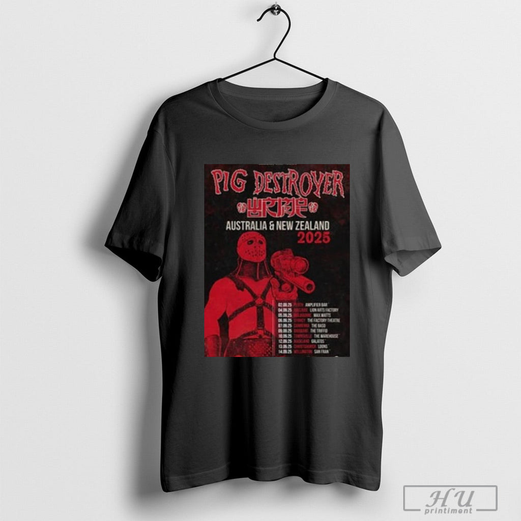 Pig Destroyer Australia New Zealand 2025 - Adult & Kids T-Shirts, Sweatshirts & Hoodies apparel design preview 1
