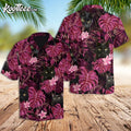 Pink Black Cat Aloha Floral Hawaiian - Adult & Kids T-Shirts, Sweatshirts & Hoodies apparel design preview 1