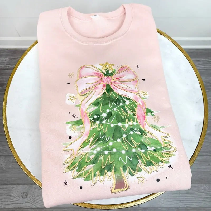 Pink Bow Tree 'NLB' - Adult & Kids T-Shirts, Sweatshirts & Hoodies apparel design preview 1