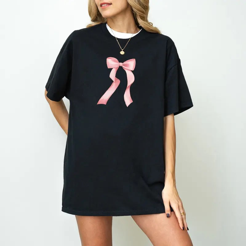 Pink Bow Coquette Bows Girlie Girl Collage Soft Era - Adult & Kids T-Shirts, Sweatshirts & Hoodies apparel design preview 1