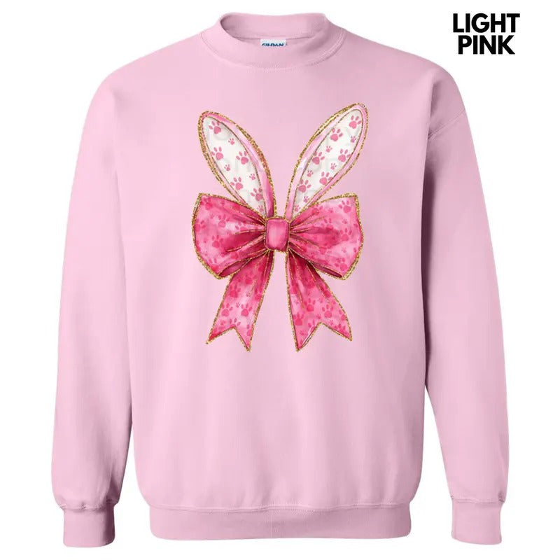 Pink Bunny Ear Bow - Adult & Kids T-Shirts, Sweatshirts & Hoodies apparel design preview 1