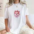 Pink Cherry Cake Vintage Coquette Unhinged Her Tops - Adult & Kids T-Shirts, Sweatshirts & Hoodies apparel design preview 1