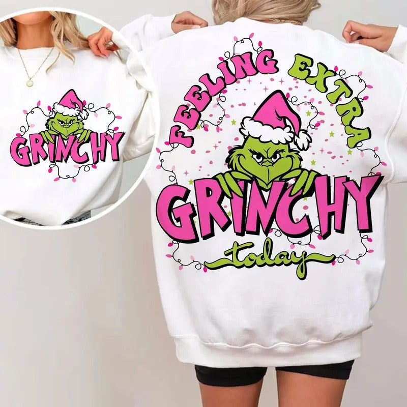Pink Feeling Extra Grincy Today Grinc Retro - Adult & Kids T-Shirts, Sweatshirts & Hoodies apparel design preview 1
