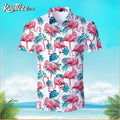 Pink Flamingo With Palm Leaf Hawaiian - Adult & Kids T-Shirts, Sweatshirts & Hoodies apparel design preview 1