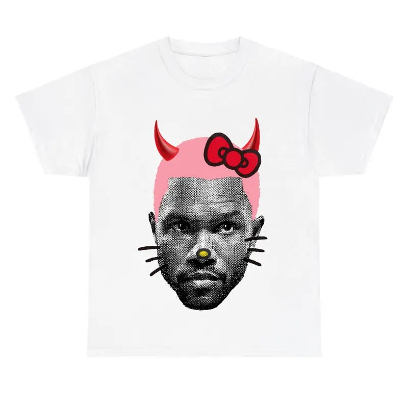 Pink Frank Kitty Reindeer Cotton Fabric - Adult & Kids T-Shirts, Sweatshirts & Hoodies apparel design preview 1
