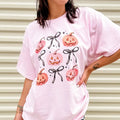Pink Jack O Lanterns Top - Adult & Kids T-Shirts, Sweatshirts & Hoodies apparel design preview 1