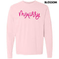 Pink Merry Bow PUFF Comfort Colors - Adult & Kids T-Shirts, Sweatshirts & Hoodies apparel design preview 1
