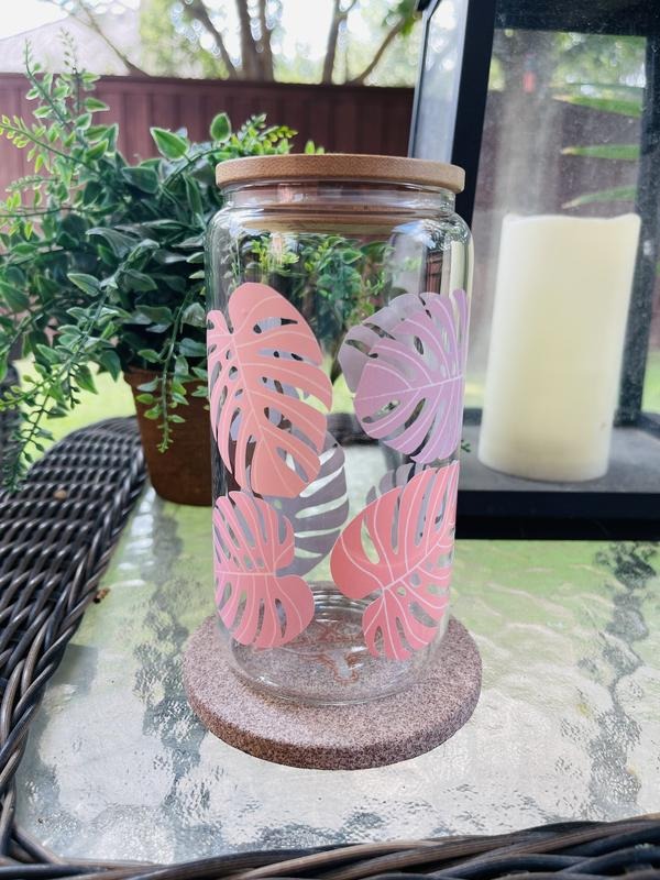 Pink Monstera Libby Glass - Adult & Kids T-Shirts, Sweatshirts & Hoodies apparel design preview 1