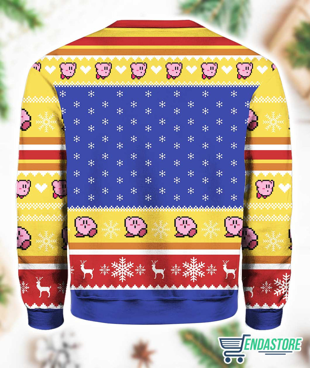 Pink Puff Merry Kirby Christmas Sweater - Holiday Gift product image 3