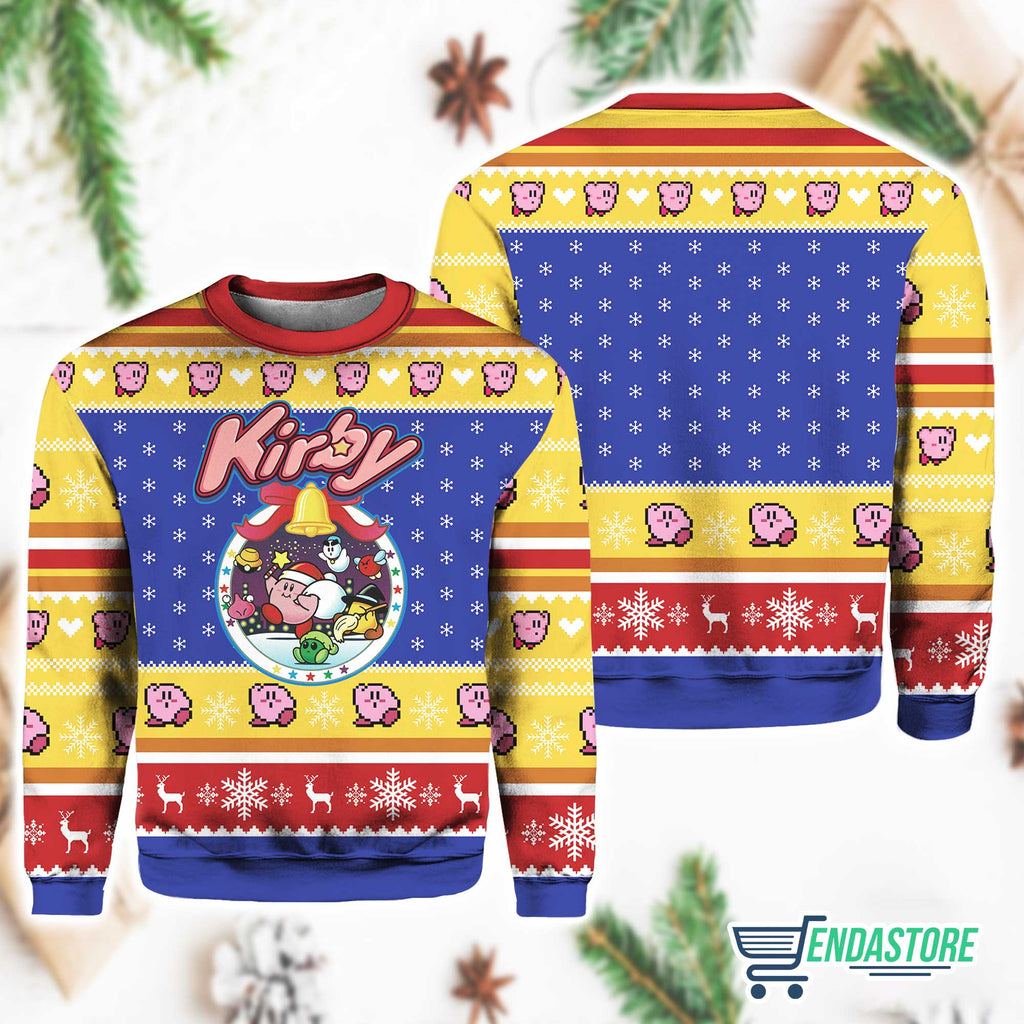 Pink Puff Merry Kirby Christmas Sweater - Holiday Gift product image 4