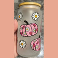 Pink Pumpkins Daisies Libby Glass - Adult & Kids T-Shirts, Sweatshirts & Hoodies apparel design preview 1