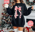 Pink Santa Bow - Adult & Kids T-Shirts, Sweatshirts & Hoodies apparel design preview 1