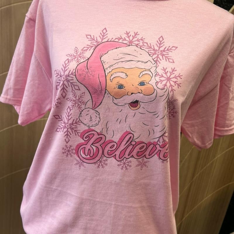 Pink Santa - Adult & Kids T-Shirts, Sweatshirts & Hoodies apparel design preview 1