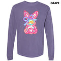 Pink Swirl Bunny Comfort Colors 'NLB' - Adult & Kids T-Shirts, Sweatshirts & Hoodies apparel design preview 1