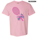 Pink Tennis Racket Comfort Colors 'NLB' - Adult & Kids T-Shirts, Sweatshirts & Hoodies apparel design preview 1