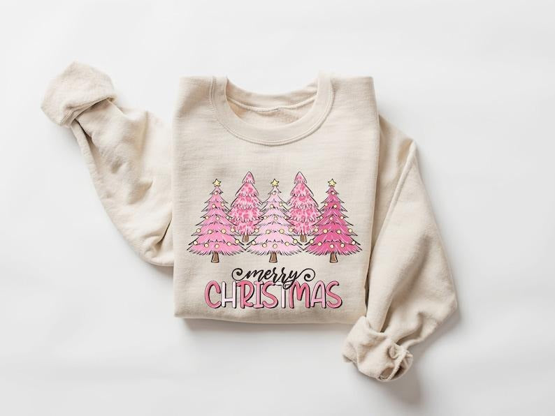 Pink Tree Winter Comfortable Cotton Polyester Blend - Adult & Kids T-Shirts, Sweatshirts & Hoodies apparel design preview 1