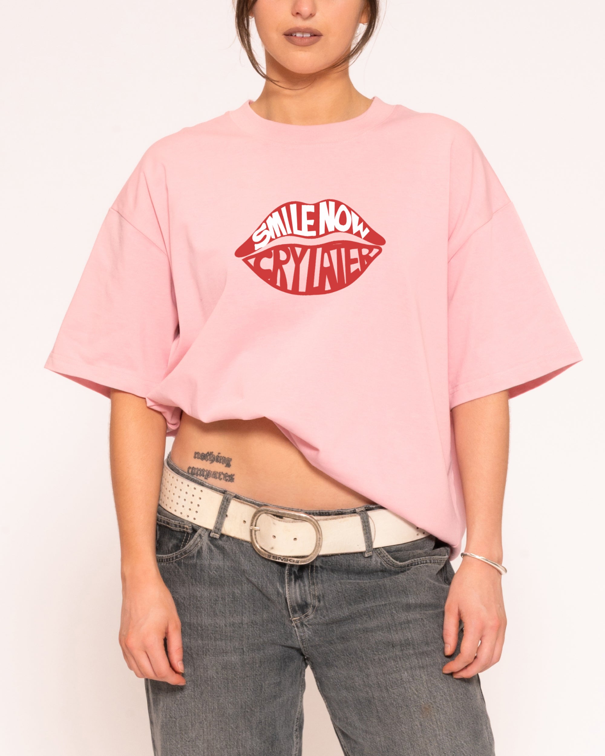Smile Now, Cry Later Boxy Crop - Adult & Kids T-Shirts, Sweatshirts & Hoodies apparel design preview 1
