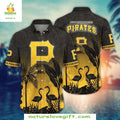 Pittsburgh Pirates Hawaiian Black Flamingo MLB Island - Adult & Kids T-Shirts, Sweatshirts & Hoodies apparel design preview 1