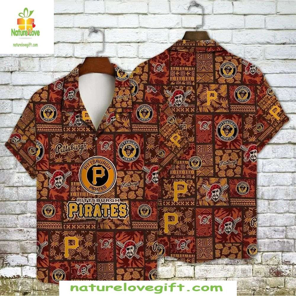 Pittsburgh Pirates Hawaiian Tiki Skulls Tribal - Adult & Kids T-Shirts, Sweatshirts & Hoodies apparel design preview 1