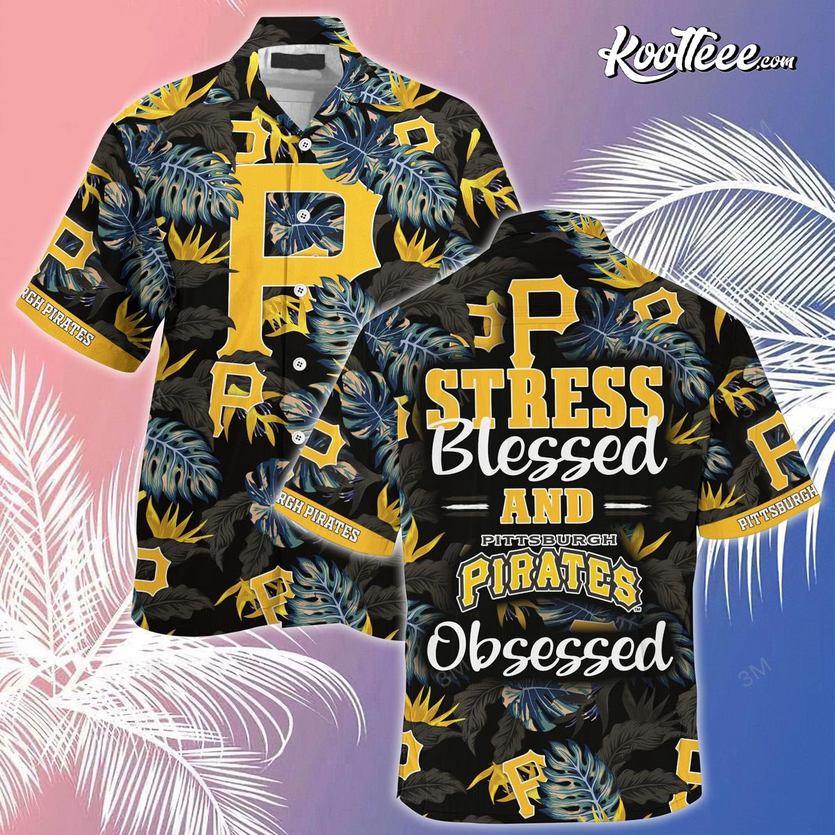 Pittsburgh Pirates MLB Summer Hawaiian - Adult & Kids T-Shirts, Sweatshirts & Hoodies apparel design preview 1