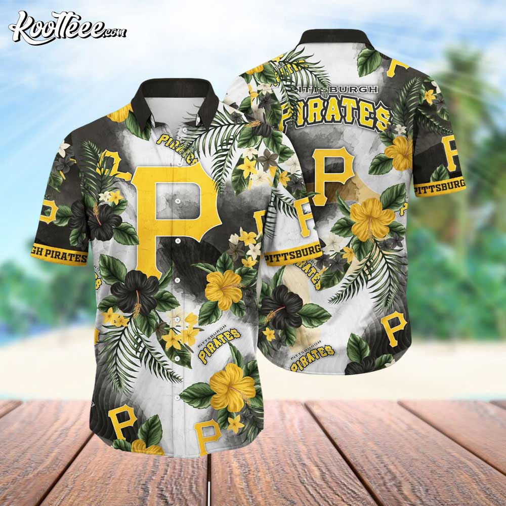Pittsburgh Pirates Tropical Floral Summer Hawaiian - Adult & Kids T-Shirts, Sweatshirts & Hoodies apparel design preview 1