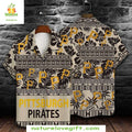 Pittsburgh Pirates Hawaiian Tropical Leaves XO - Adult & Kids T-Shirts, Sweatshirts & Hoodies apparel design preview 1