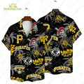 Pittsburgh Pirates Tropical Palm Hibiscus MLB Black - Adult & Kids T-Shirts, Sweatshirts & Hoodies apparel design preview 1