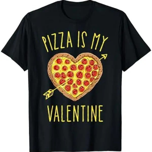 Pizza Is My Valentine Heart Pepperoni Lover - Adult & Kids T-Shirts, Sweatshirts & Hoodies apparel design preview 1