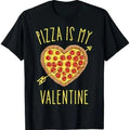 Pizza Is My Valentine Heart Pepperoni Lover - Adult & Kids T-Shirts, Sweatshirts & Hoodies apparel design preview 1