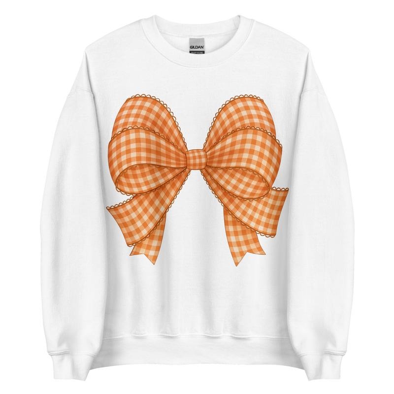 Plaid Fall Bow Autumn Relaxed Fit Printed USA - Adult & Kids T-Shirts, Sweatshirts & Hoodies apparel design preview 1