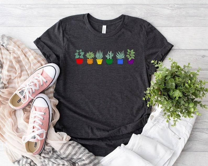 Plant LGBTQ Pride Gender Neutral Cute Ally Subtle - Adult & Kids T-Shirts, Sweatshirts & Hoodies apparel design preview 1