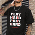 Play Hard Pray Christian Athletic Casual Crew Neck - Adult & Kids T-Shirts, Sweatshirts & Hoodies apparel design preview 1