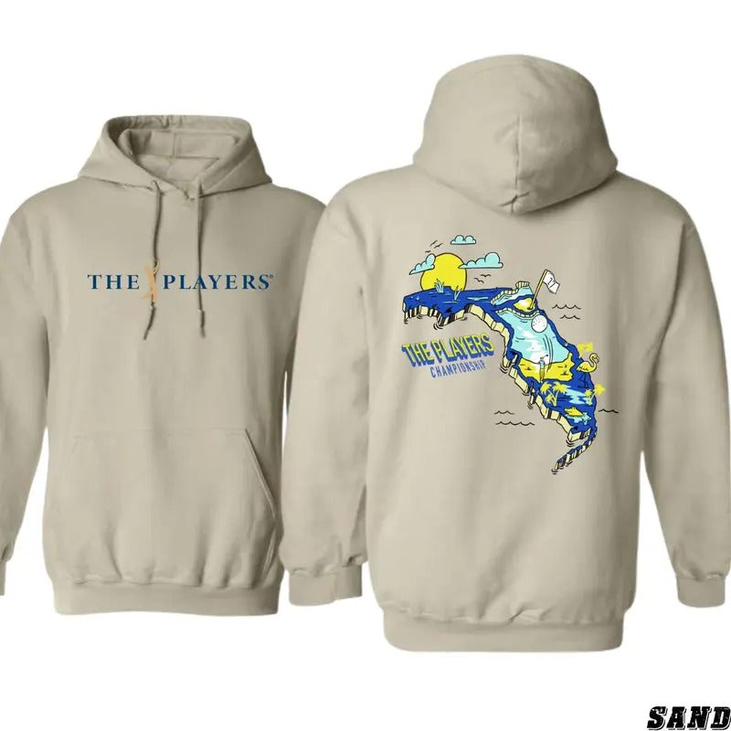 Players Championship Iconic Golf Florida Map - Adult & Kids T-Shirts, Sweatshirts & Hoodies apparel design preview 1
