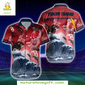 Boston Red Sox Hawaiian Playful Dolphin Tropical - Adult & Kids T-Shirts, Sweatshirts & Hoodies apparel design preview 1