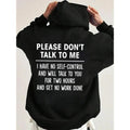 Please Do Not Talk Me Funny Casual Street Fleece - Adult & Kids T-Shirts, Sweatshirts & Hoodies apparel design preview 1