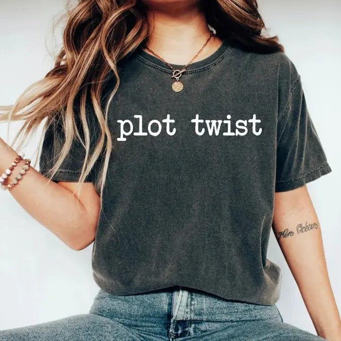 Plot Twist Book Writer Lover Readers Reading Bookish - Adult & Kids T-Shirts, Sweatshirts & Hoodies apparel design preview 1
