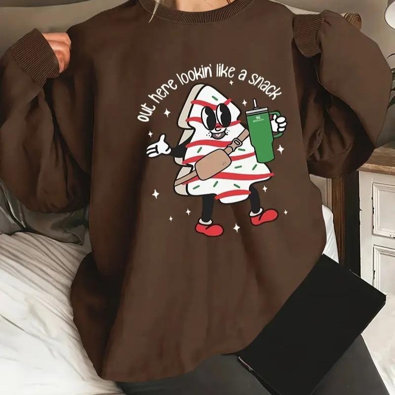 Plus Size Print Casual Crew Neck Fall Spring Cotton - Adult & Kids T-Shirts, Sweatshirts & Hoodies apparel design preview 1