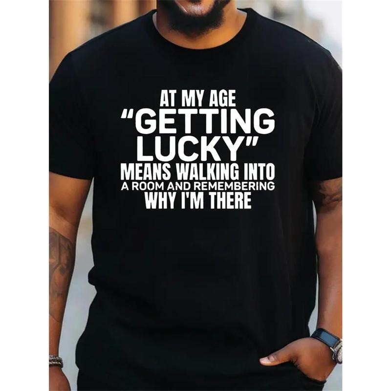 My Age Getting Lucky" Soft Cotton Round Neck - Adult & Kids T-Shirts, Sweatshirts & Hoodies apparel design preview 1
