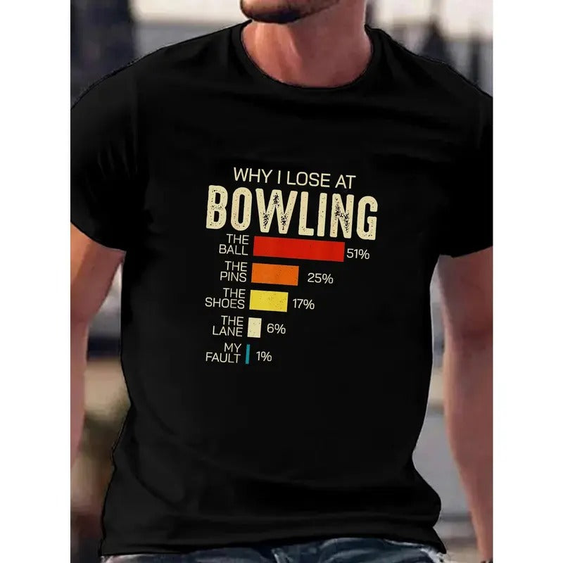 Plus Size Bowling Print Casual Short Sleeve Crew Neck - Adult & Kids T-Shirts, Sweatshirts & Hoodies apparel design preview 1