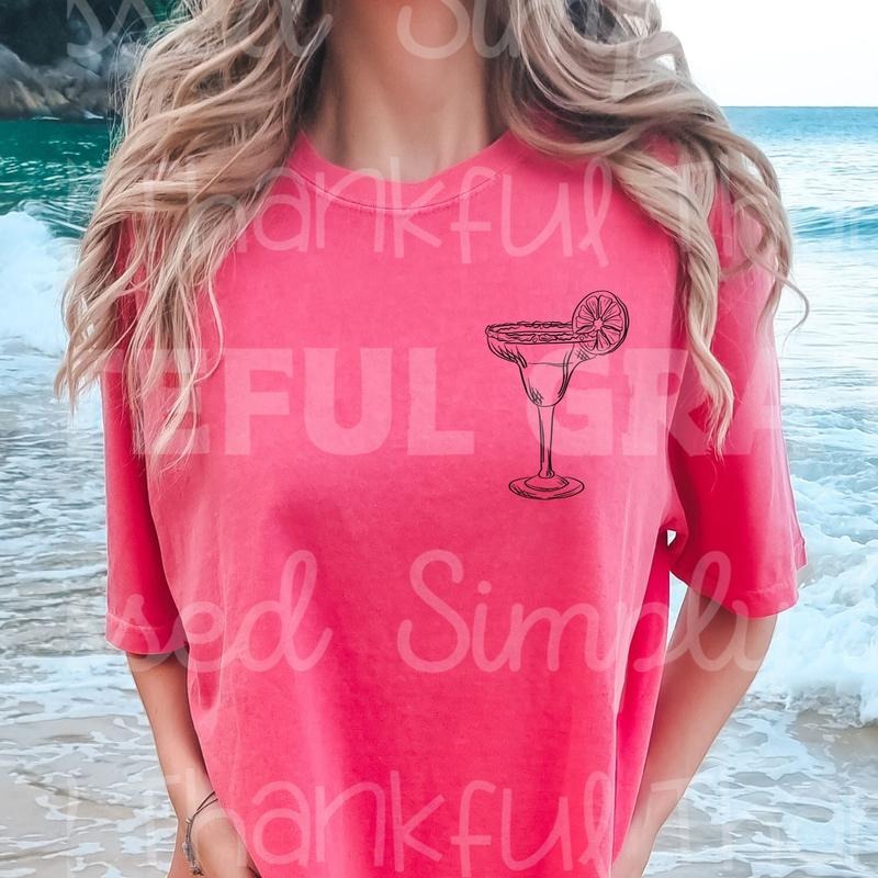 Margarita Sippin' W Pocket Patch DTF Transfers THIS - Adult & Kids T-Shirts, Sweatshirts & Hoodies apparel design preview 1