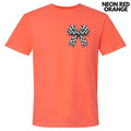 Pocket Size Black Checkered Bow Comfort Colors 'NLB' - Adult & Kids T-Shirts, Sweatshirts & Hoodies apparel design preview 1